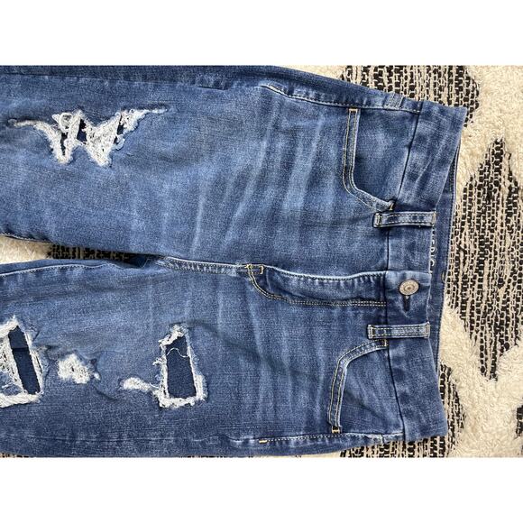 American Eagle Curvy Super Hi-Rise Legging Womens size 0 Regular Distressed - Picture 3 of 7